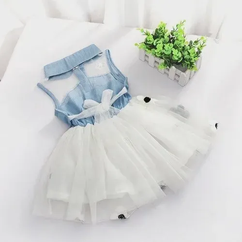 Vestido Com Tule Florido
