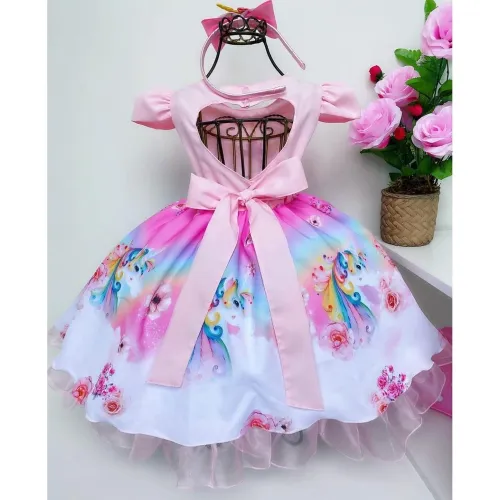 Vestido Unicórnio Infantil Temático