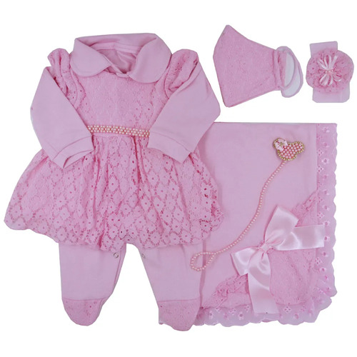 Saída de maternidade Rosa