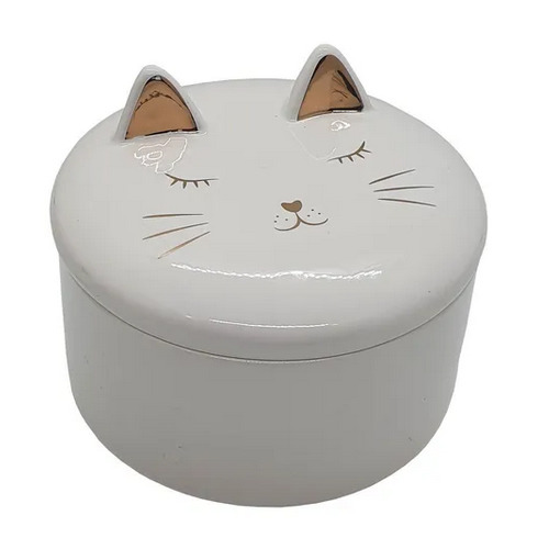 Porta Jóias Porcelana Gatinho