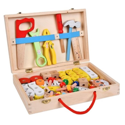 Conjunto de ferramentas de madeira para crianças, 29 peças Montessori