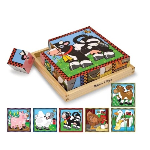 Quebra-cabeça de madeira - Animais da fazenda