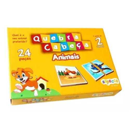 Quebra-cabeça de madeira 24 peças - Animais