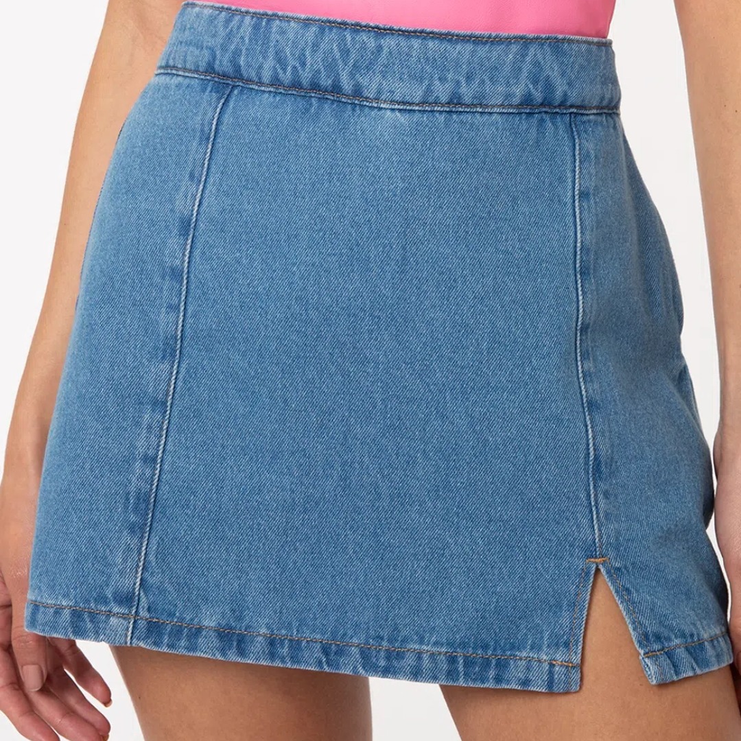 Short saia jeans