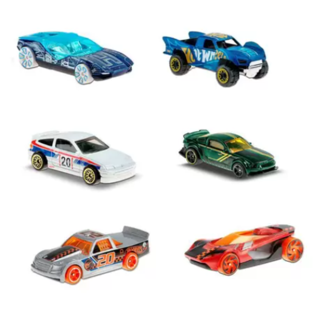 Kit de 6 carros Hot Wheels